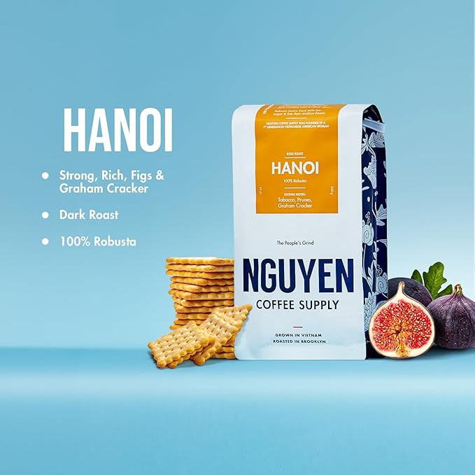 Nguyen Coffee Supply - Hanoi Robusta: Dark Roast Premium Ground Coffee Beans, Vietnamese Single