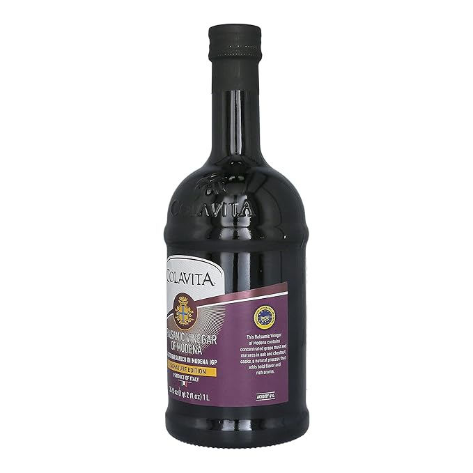 Colavita Balsamic Vinegar of Modena IGP - Signature Edition 2-Pack, 34 oz Bottles, Aged in Wooden