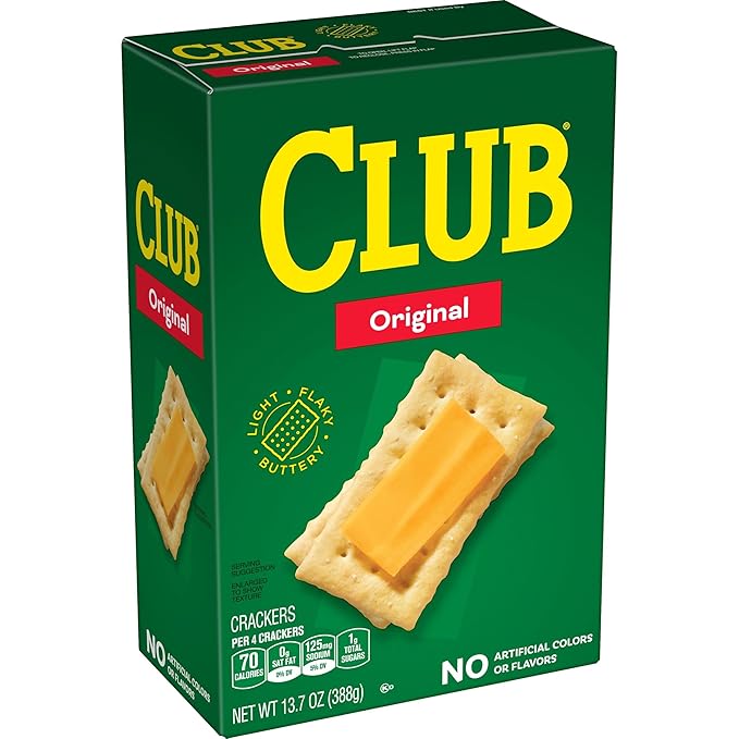 Club Crackers, Lunch Snacks, Snack Crackers, Original (12 Boxes)
