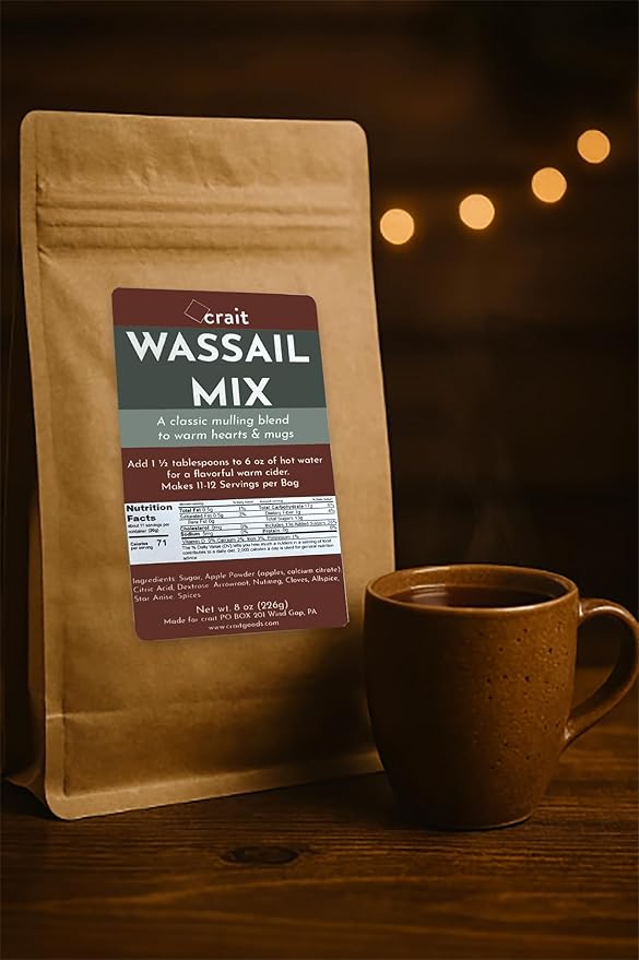 Classic Wassail Drink Mix, Christmas Wassail Spiced Cider Mix, Winter Apple Cider Mulling Blend