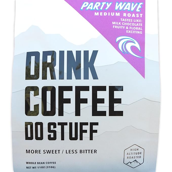 DRINK COFFEE DO STUFF, Blend, 2 Pound Bag, Whole Bean, Medium Roast, Sweet, Chocolate, Caffeine