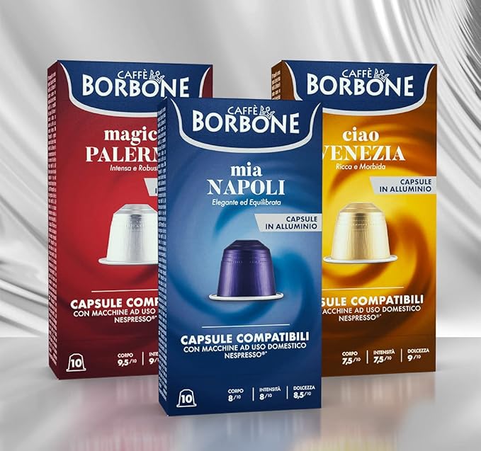 Caffè Borbone Aluminum Espresso Pods for Nespresso Coffee Machines, Intense, Smooth and Rich