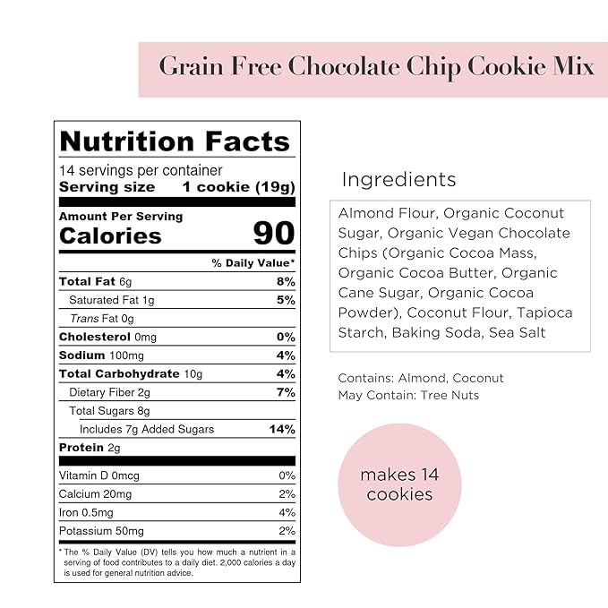Stellar Eats Grain-Free Chocolate Chip Cookie Mix | Almond Flour-Based | Gluten-Free, Dairy-Free