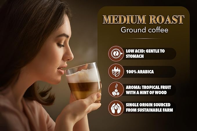 TARMO - REAL BREW | Low Acid 100% ARABICA Ground Coffee | Specialty Vietnamese Coffee | Single
