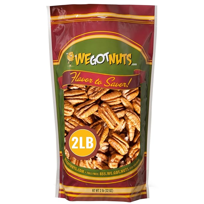 Two Pounds Of Pecans Raw, Whole, Shelled, Raw, Natural, No Preservatives Added, Non-GMO, NO PPO