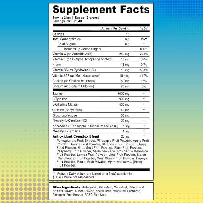 G fuel aDrive Energy Drink Powder, Pre Workout Caffeine Mix for Gaming, Sugar Free Focus Amino