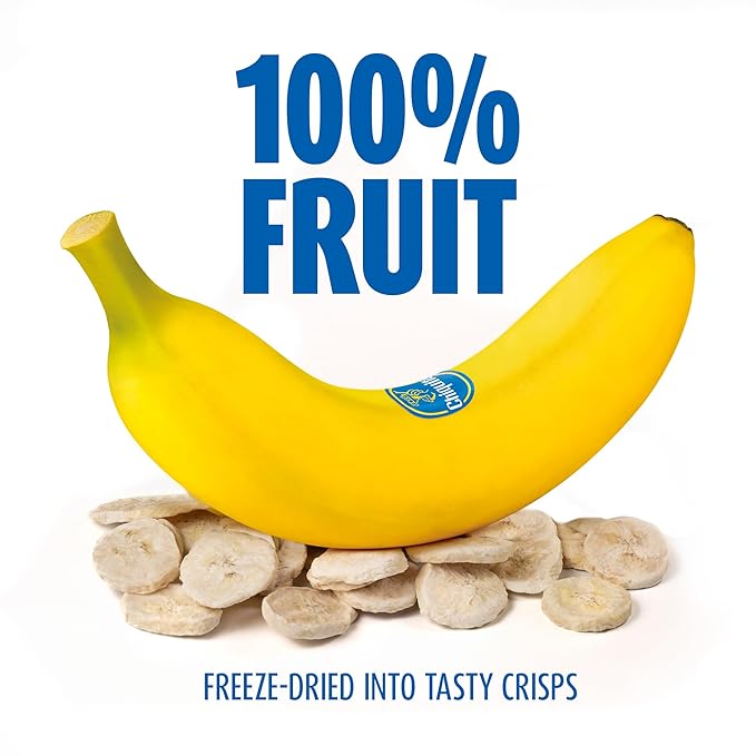 Brothers All Natural Freeze Dried Fruit Crisps, Chiquita Banana, 2 Oz (Pack of 8), Made with 100%