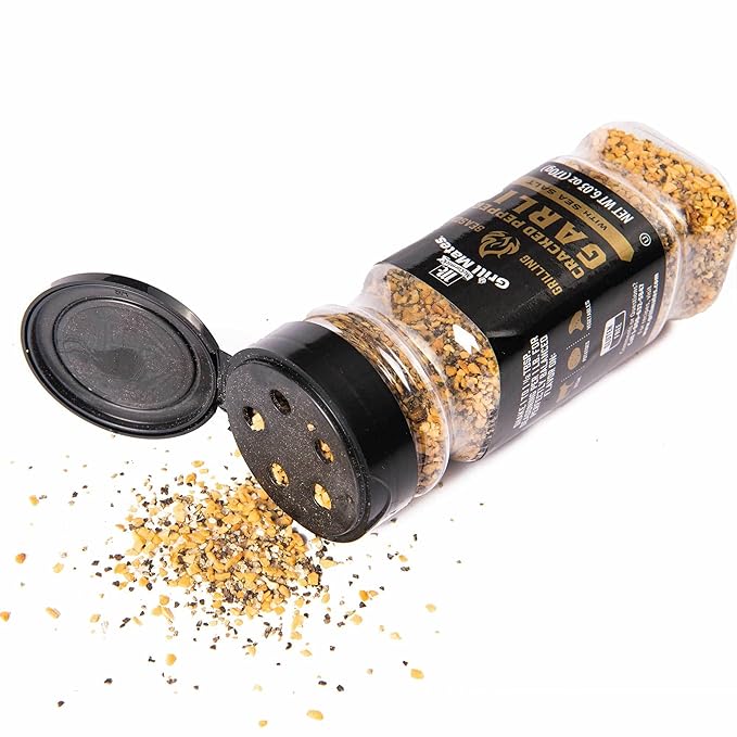McCormick Grill Mates Cracked Pepper & Garlic Grilling Seasoning, 6.03 oz (Pack of 2)