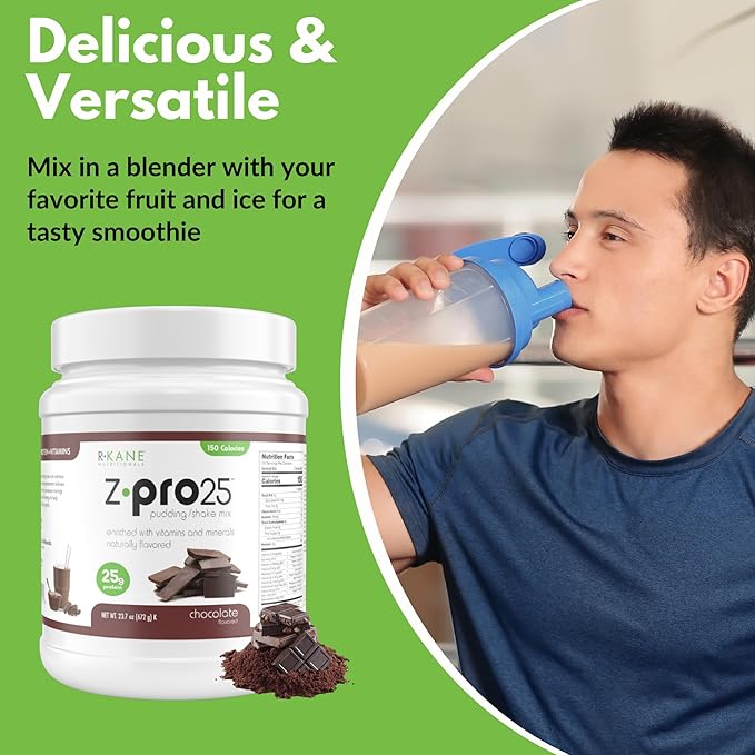 Z-Pro25 Protein Powder, 23.7 oz ??25g Casein & Whey Blend ??Low-Carb, High-Protein Meal Replacement