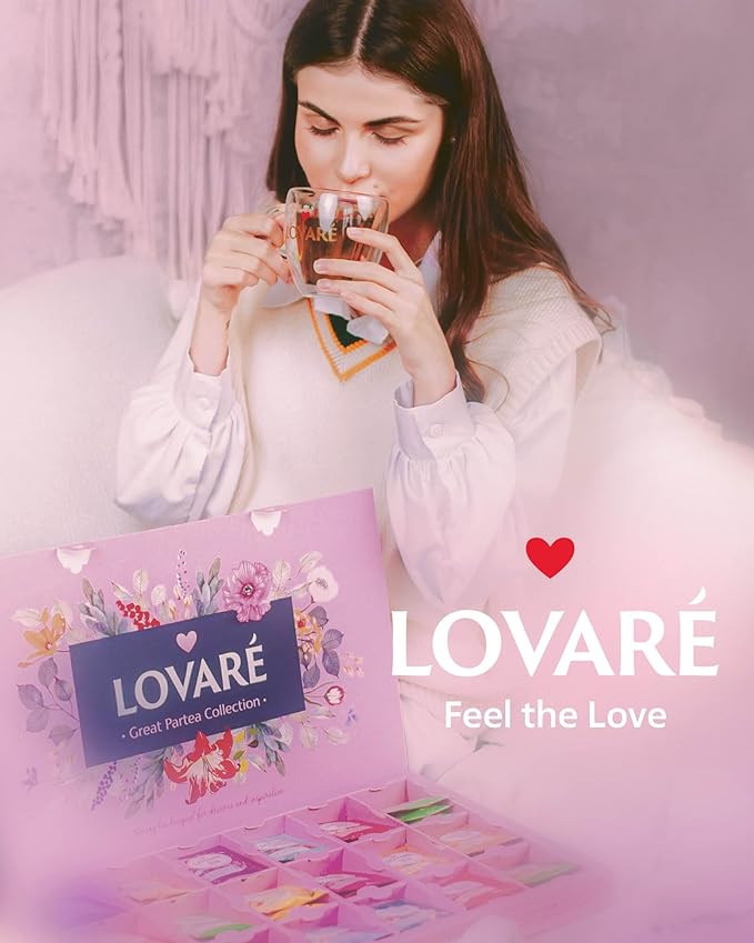 LOVARE Tea Bags Variety Pack - Made in Ukraine - Black and Green, Floral Berry, Mixed Blend, Herbal