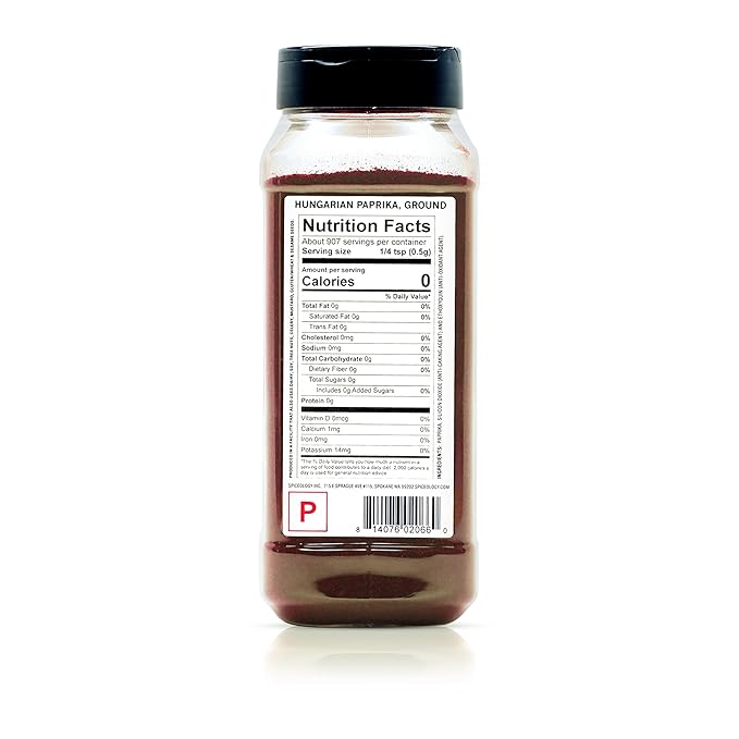Spiceology ??Ground Paprika ??Mild, Sweet Red Pepper Spice for Rubs, Stews, Roasted Veggies &