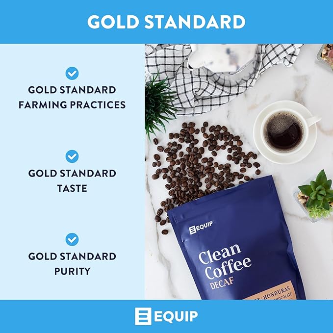 Equip Foods Decaf Clean Coffee | Gold Standard, Certified Organic, Fair Trade, Regenerative |