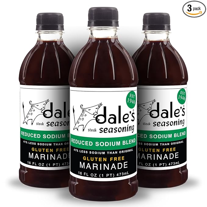 Steak Seasoning By Dale's, Reduced Sodium Blend, No Cholesterol | Delicious on All Meats, Fish | 16