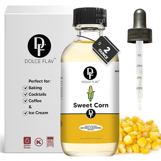 Dolce Flav Natural Sweet Corn Extract ??2 Ounce Water-Soluble Kosher, Sugar-Free, Concentrated