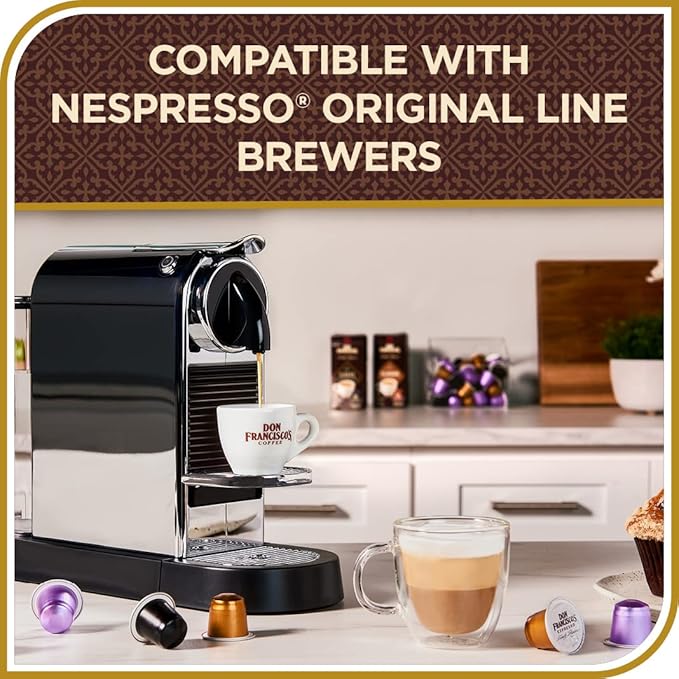 Don Francisco's Clasico Espresso Pods: 40 Recyclable Aluminum Capsules, Intensity 9 Dark Roast