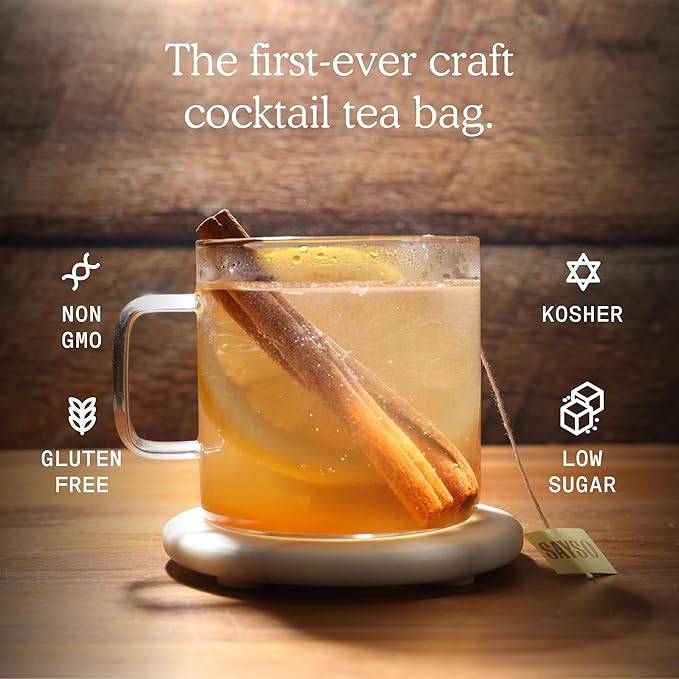 SAYSO Hot Toddy Cocktail Tea Bags - Infuses with Cold Water, Premium Craft with Honey, Cinnamon