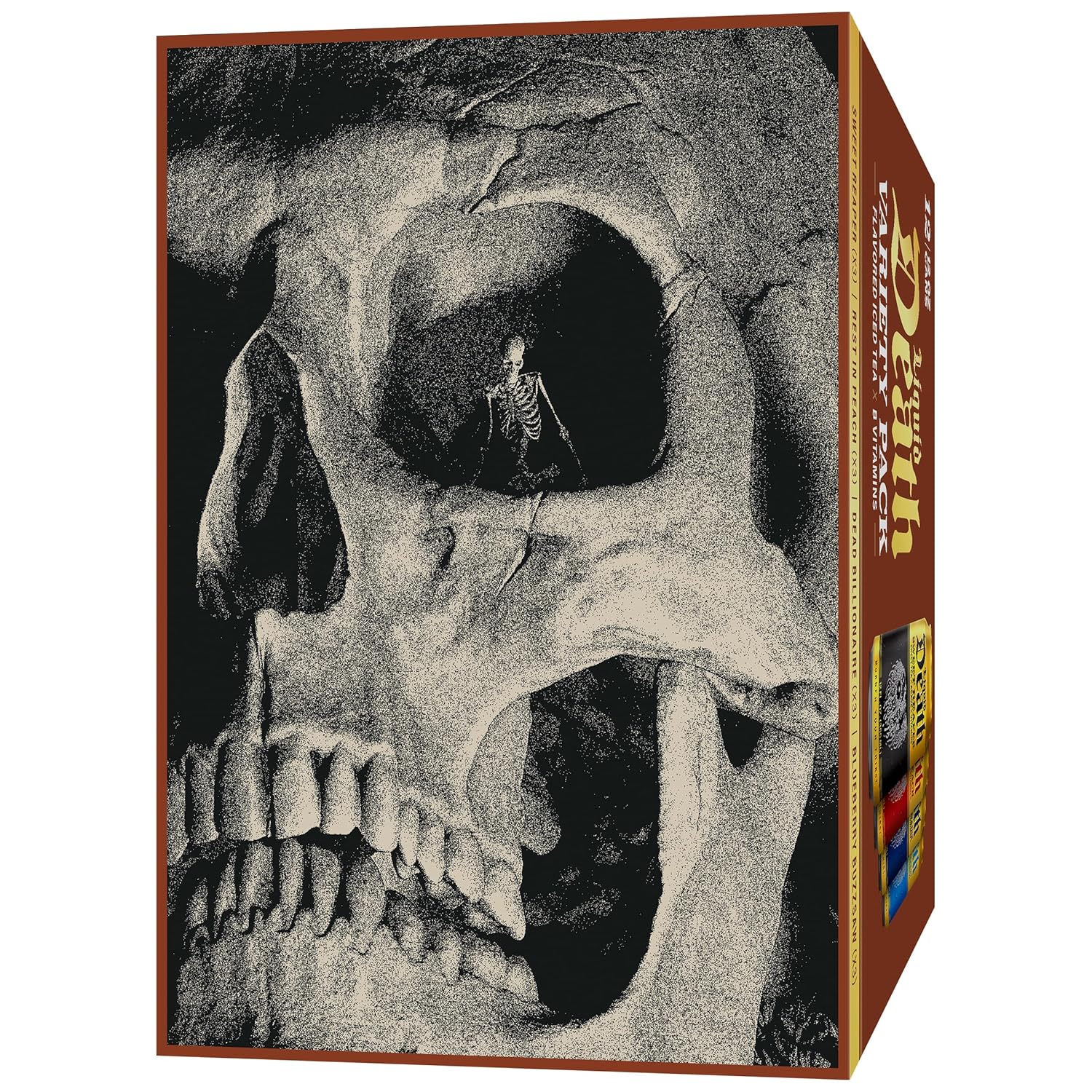 Liquid Death Iced Tea - Variety, 4 Flavors: Tea/Lemonade, Rest in Peach, 12 Fl Oz, Pack of 12