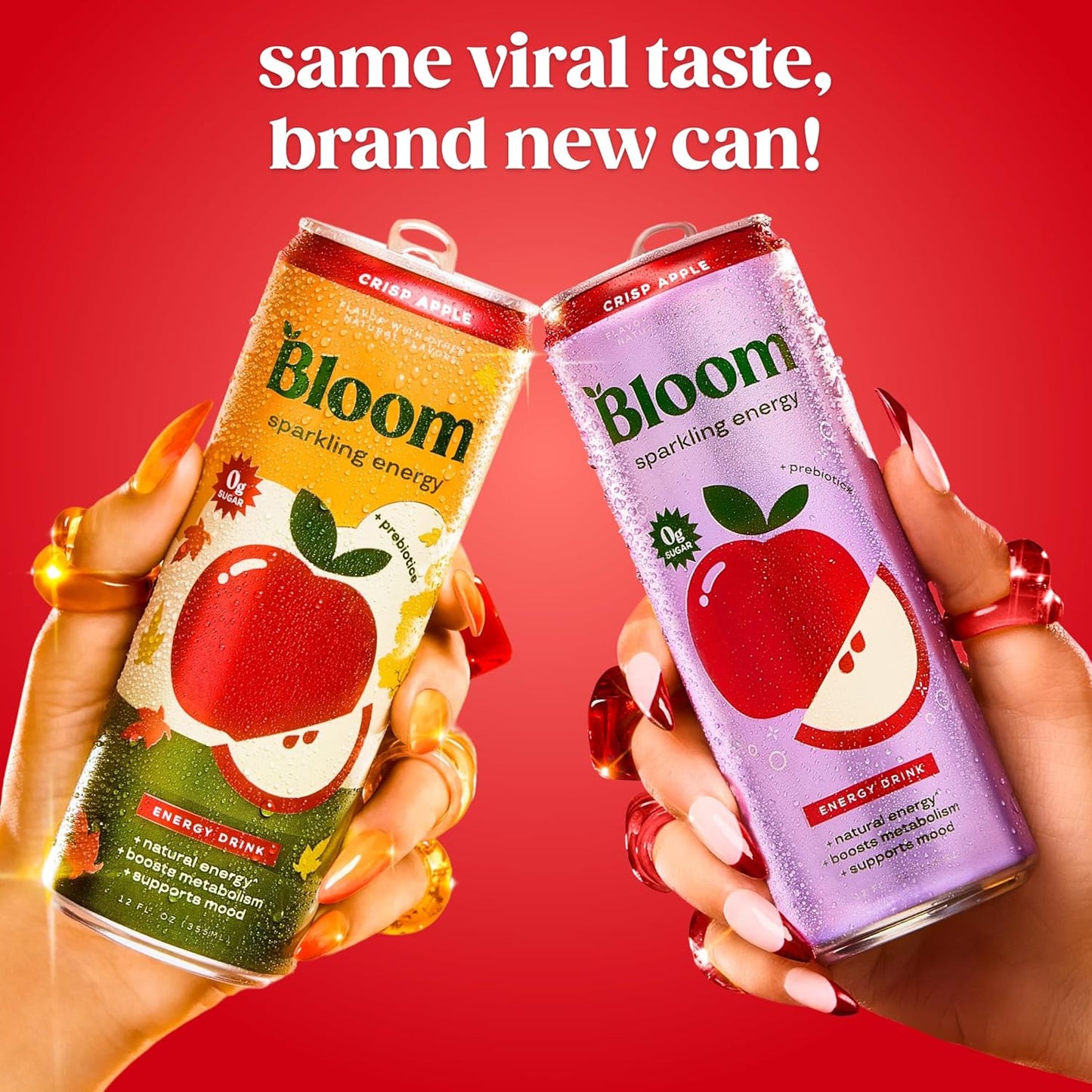 Bloom Nutrition Sparkling Energy Drink - Natural Caffeine, Zero Sugar, 180mg Caffeine