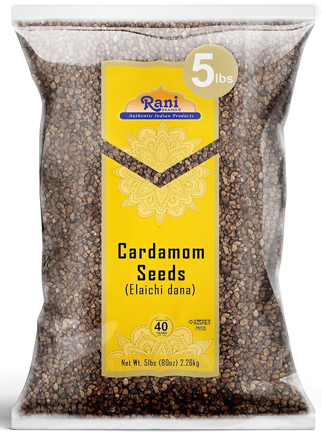 Rani Cardamom (Elachi) Decorticated Seeds Indian Spice 80oz (5lbs) 2.27kg Bulk ~ All Natural |