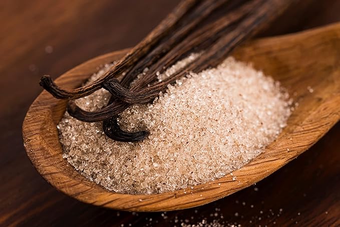 Pure Vanilla Bean Sugar - Made with Real Madagascar Pods & Pure Cane Sugar - For Cooking, Baking, &