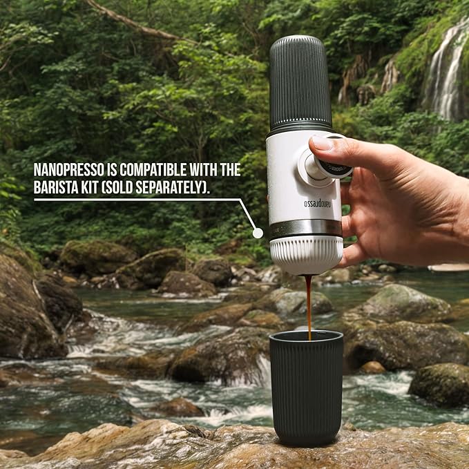 WACACO Nanopresso Portable Espresso Maker Bundled with Protective Case, Upgrade Version, Mini