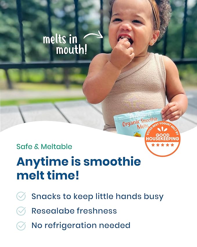 Amara Smoothie Melts - Mango Carrot - Baby Snacks Made With Fruits and Vegetables - Healthy Toddler
