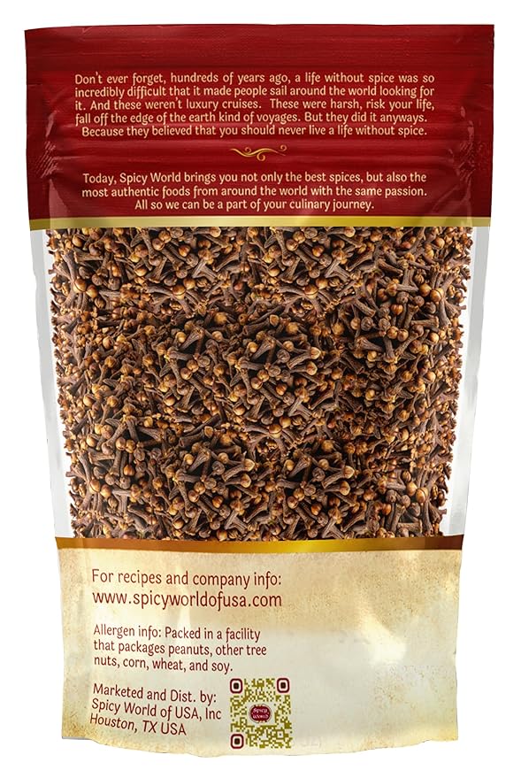 Cloves Whole Bulk 14 Oz Bag - Pure, Non-GMO, Premium Hand Picked Quality - Great for Foods, Clove