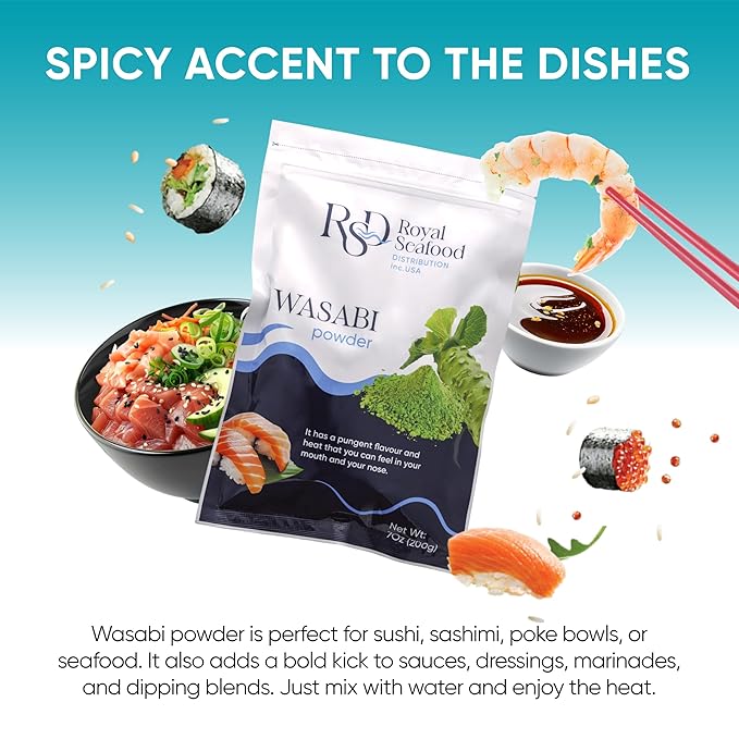 RSF ??Premium Wasabi Powder 200g (7 oz) ??Real Japanese Horseradish Root Powder for Sushi, Sashimi