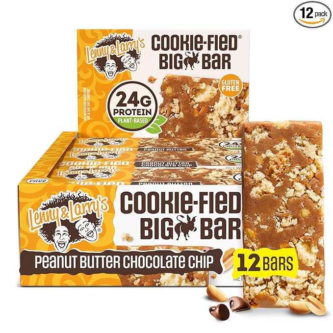Lenny & Larry's Cookie-fied BIG BAR ??Peanut Butter Chocolate Chip Vegan Protein Bars 12x90g