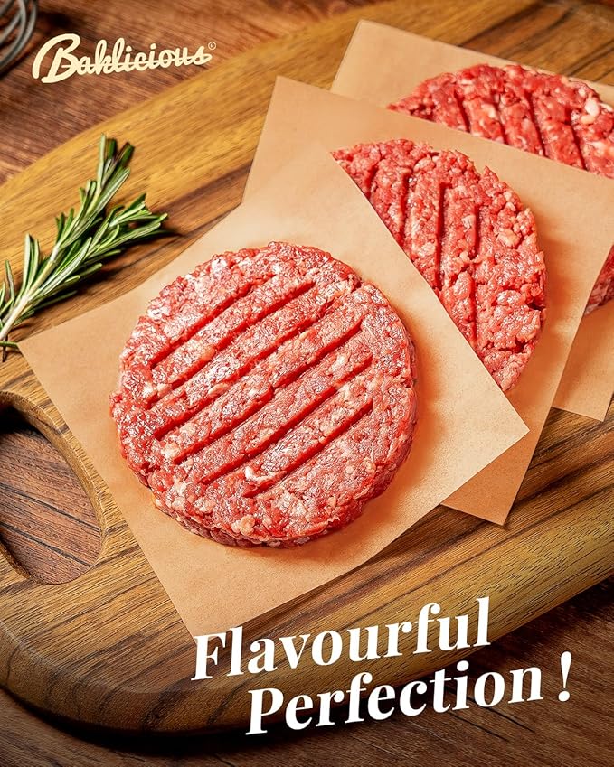 Baklicious 1100Pcs 5.5x5.5" Patty Paper - Elevate Burger Experience! Unbleached, Non-Stick Squares