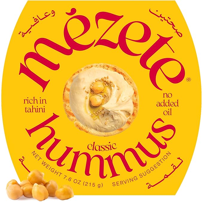 Mezete Traditional Middle Eastern Hummus | 100% All Natural Dips and Spreads | Flavorful Tahini