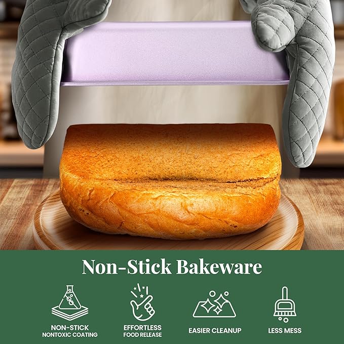 Larder & Vine 8-Piece Bakeware Set | Non-Stick Baking Set with Ceramic Finish | PFAS, PFOA, PTFE