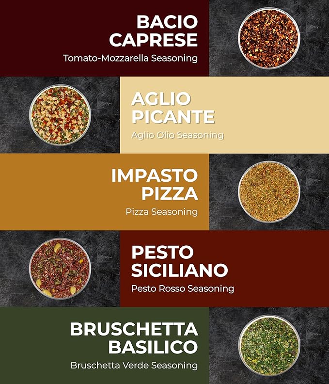 TIMBER TASTE® Italian Spice Gift Set - Gourmet Flavors of Italy - Italian Spices & Seasonings Set