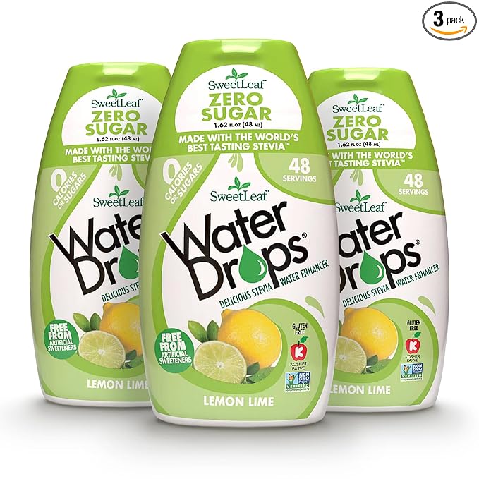 SweetLeaf Water Drops, Lemon Lime ??Water Enhancer, Sugar Free Stevia Water Flavoring Drops, 1.62