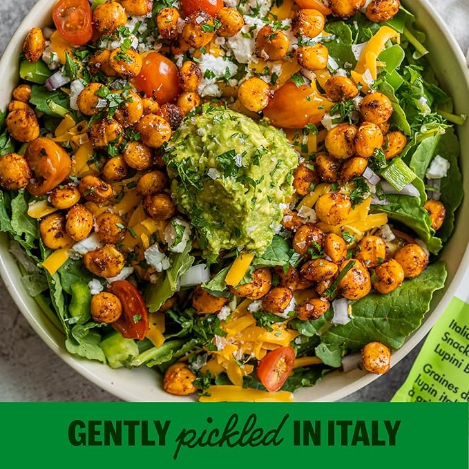 BRAMI Lupini Beans Snack, Chili & Lime | 7g Plant Protein, 0g Net Carbs | Vegan, Vegetarian, Keto