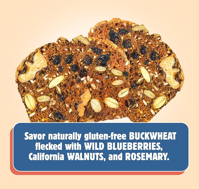 Maine Crisp Wild Blueberry Crisps - Gluten-Free Crackers With Blueberries, California Walnuts &