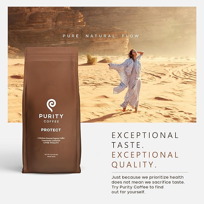 Purity Coffee PROTECT Highest Antioxidant Light-Medium Roast - USDA Certified Organic Specialty