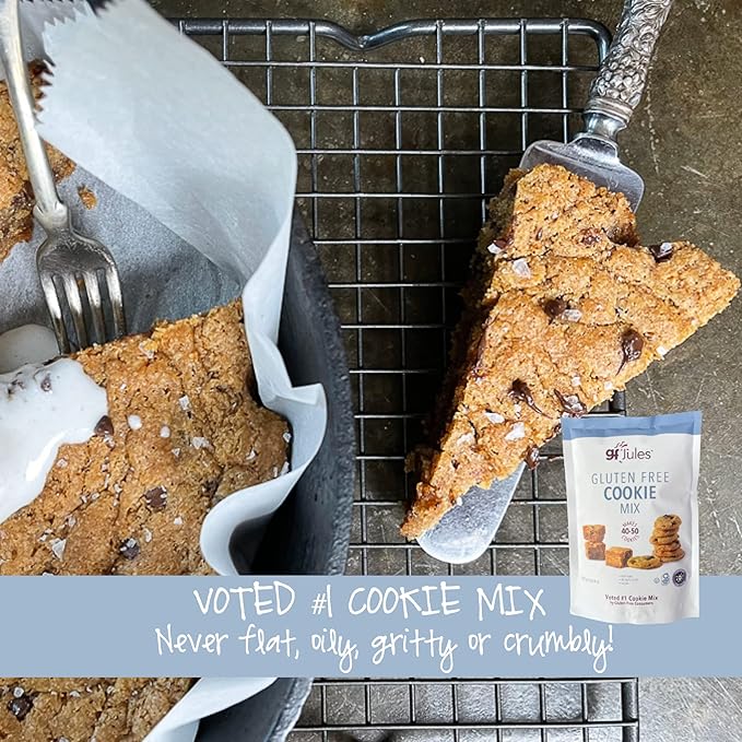 gfJules Certified Gluten Free Cookie Baking Mix | Tollhouse Style | Bars or Cookies | No Grit