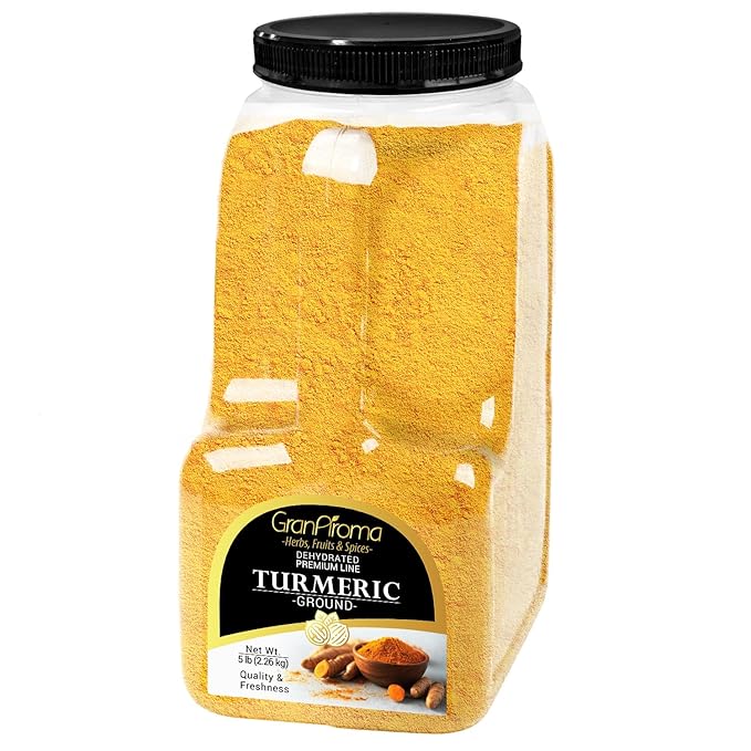 GranAroma Turmeric Powder, 5 lb, Earthy Flavor, Versatile Spice, Curries & Soups