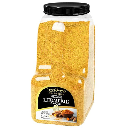 GranAroma Turmeric Powder, 5 lb, Earthy Flavor, Versatile Spice, Curries & Soups