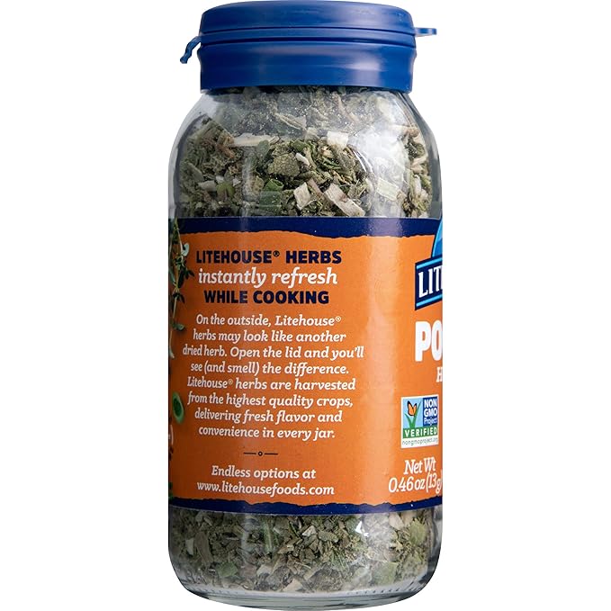 Litehouse Freeze Dried Poultry Herb Blend - Substitute for Fresh Poultry Herb, Jar Contains 7