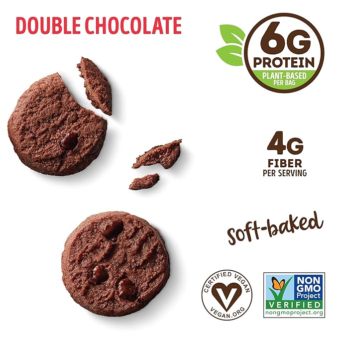 Lenny & Larry's The Complete Crunchy Cookie, Double Chocolate, 6g Plant Protein, Vegan, Non-GMO