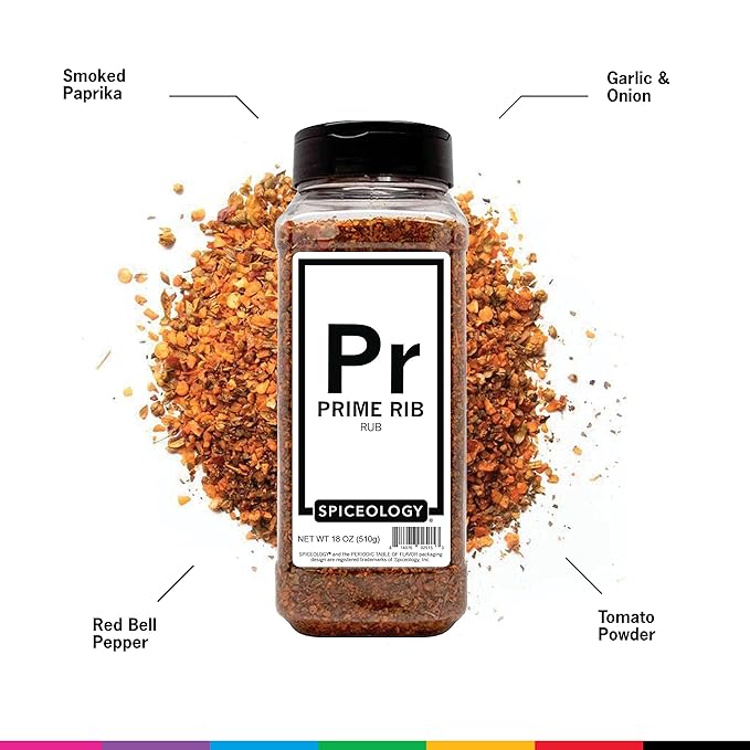 Spiceology – Prime Rib Rub – Bold, Savory Seasoning with Garlic, Smoked Paprika & Tomato – Perfect