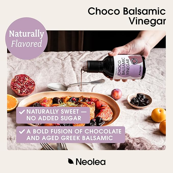 Neolea Chocolate Balsamic Vinegar from Greece - Aged 3 Years in French Oak Barrels - Made from
