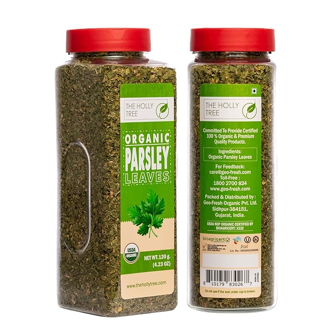 Organic Parsley Flakes 4.23 oz - Organic Dried Parsley Flakes for Cooking & Garnishing - USDA