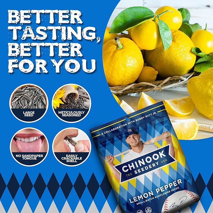 Chinook Seedery Roasted Jumbo Sunflower Seeds - Keto Snacks, Gluten-Free, Non-GMO, Lemon Pepper 4