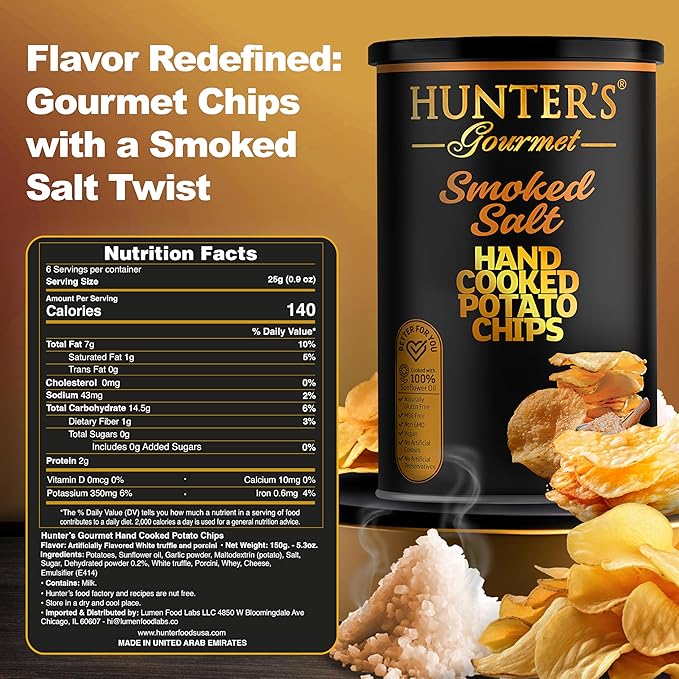 Hunter's Gourmet Premium Cholesterol Free Chips | Naturally Gluten-Free | No Artificial Colors or
