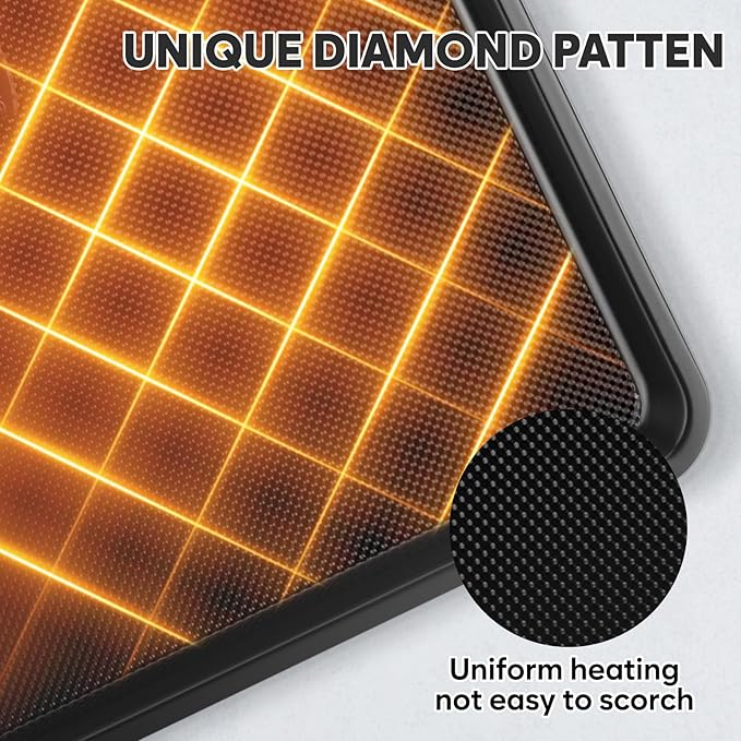 Cookie Sheet for Baking, Ceramic Baking Sheet Jelly Roll Pan, Thicker Carbon Steel Baking Sheet Non