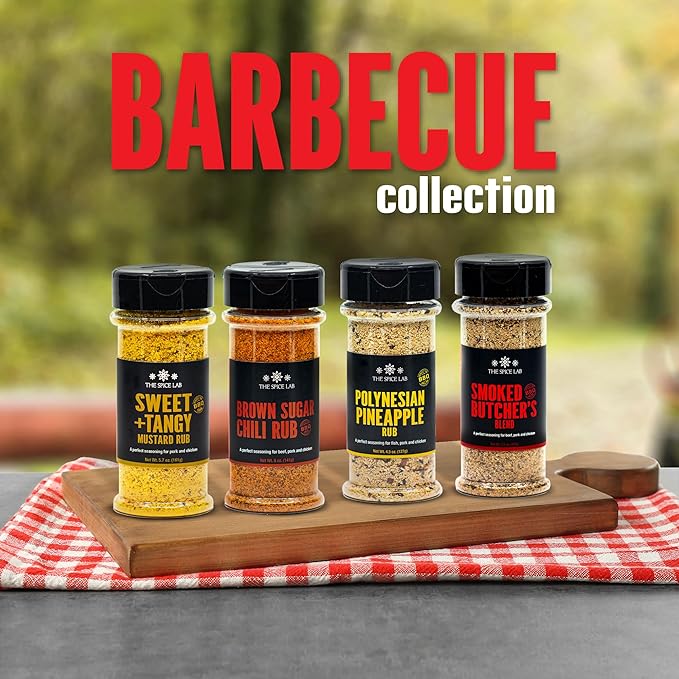 The Spice Lab Barbecue Gift Set – New Gourmet Grilling Seasoning Set Collection with Polynesian