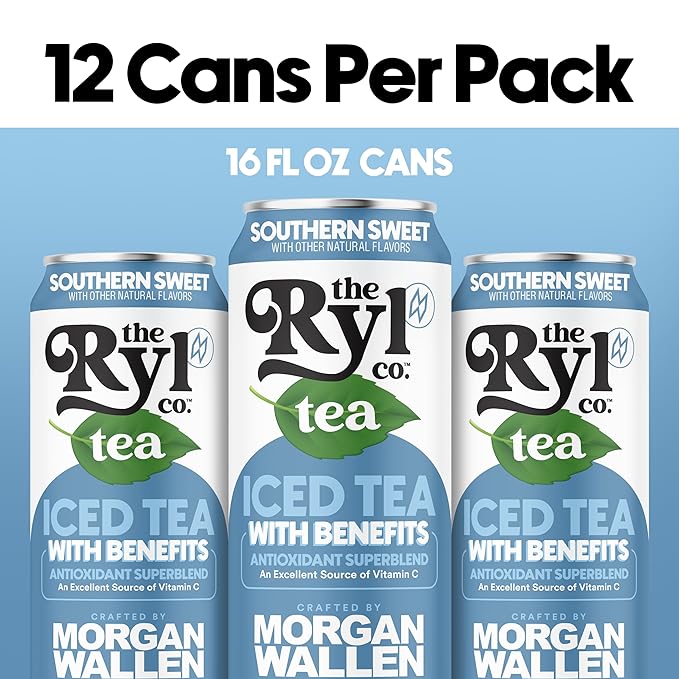 Ryl Iced Tea, Wallen's Sweet Tea, Antioxidant Superblend, No Artificial Ingredients, 16.0 Fl Oz